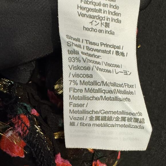 J Crew Dress 8 Womens Abstract Floral Feminine Artsy Whimsical Stretch Waist - Picture 8 of 9